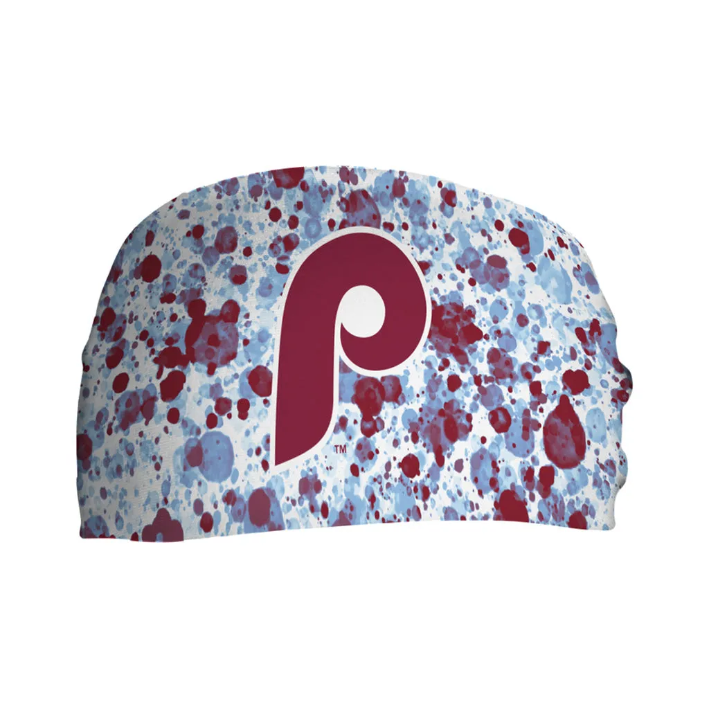 MLB Philadelphia Phillies Vertical Athletics Cooperstown Paint Splatter Headband