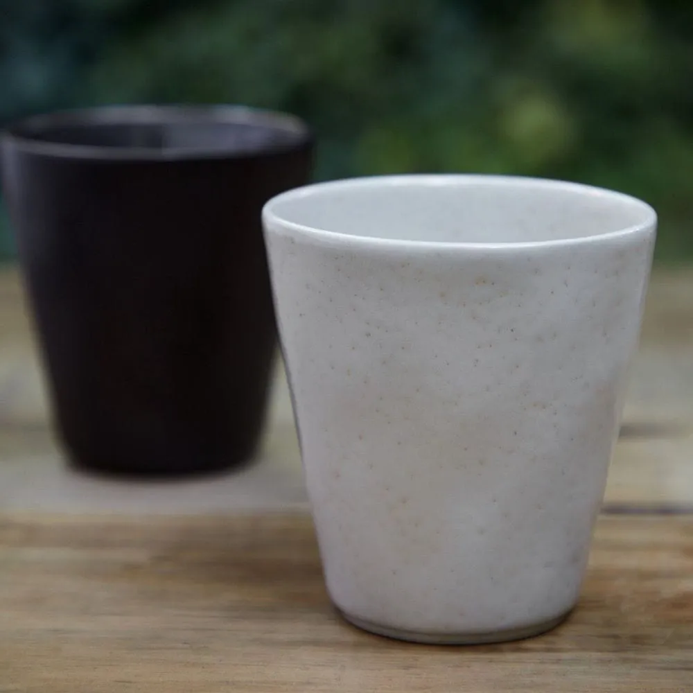 Mug en grès beige "Lagoa"