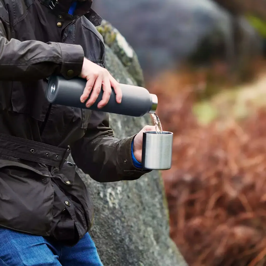Natural Life Bottle with Bamboo Lid 750ml Slate Grey