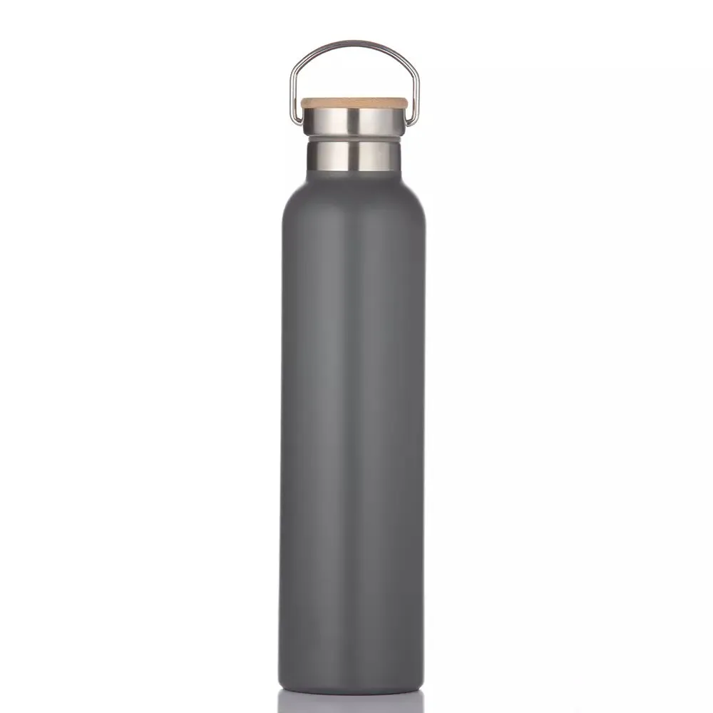 Natural Life Bottle with Bamboo Lid 750ml Slate Grey