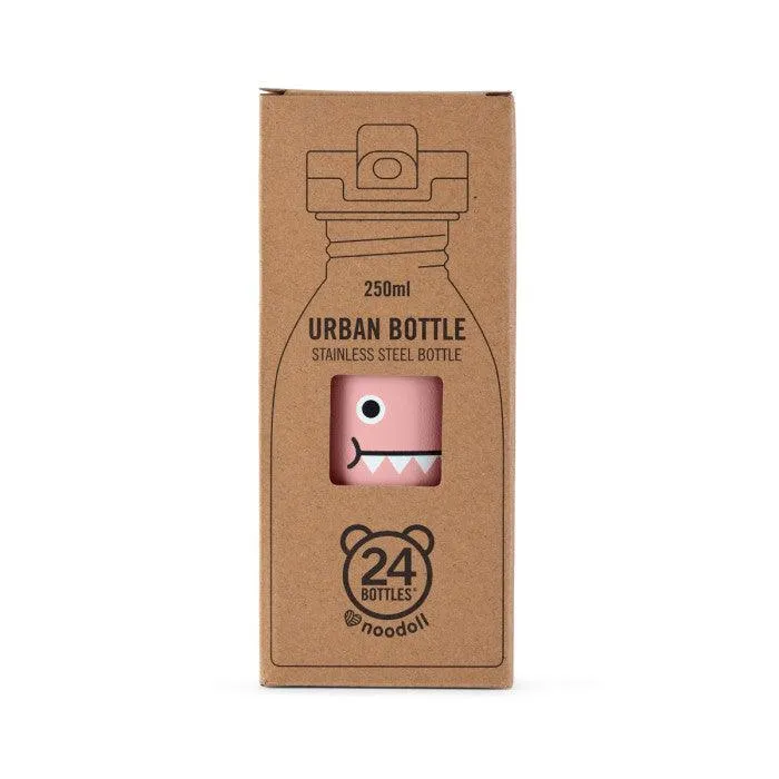Noodoll Stainless Steel Bottle - Miss Dino - Rose Pink