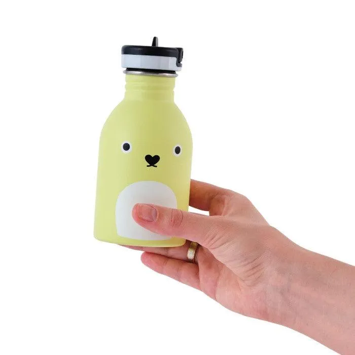 Noodoll Stainless Steel Bottle - Ricecracker Mouse - Yellow