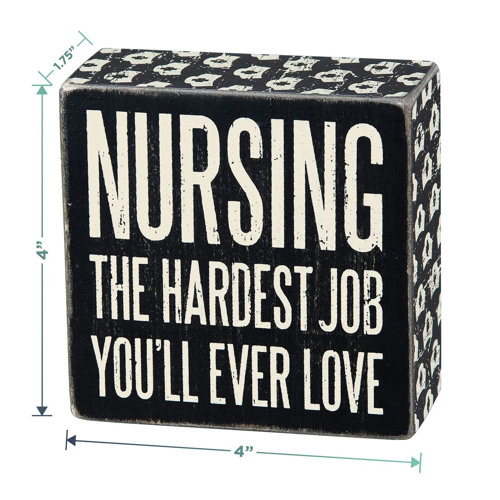 Nurse Appreciation Hoopla Box - Ceramic Mug, Standing Block Desk Sign, and Cotton Home Decor Towel Gift Kit with Box and Tissue Paper
