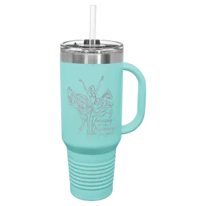 Polar Camel 40 oz. Travel Mug with Handle (Straw Included)