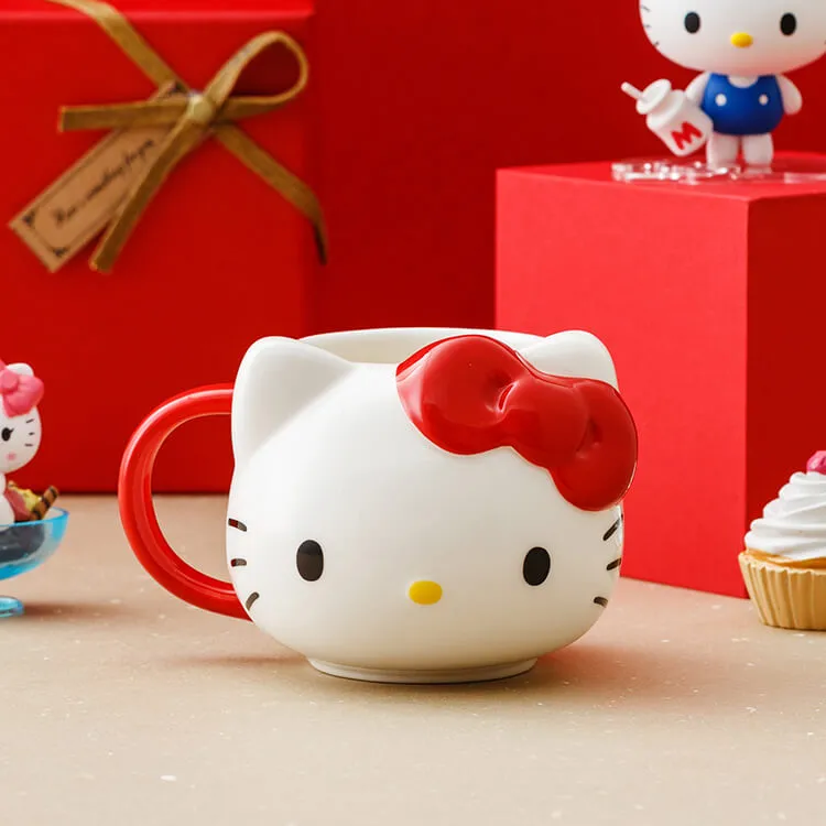 Sanrio Character Face Die-cut Ceramic Mugs