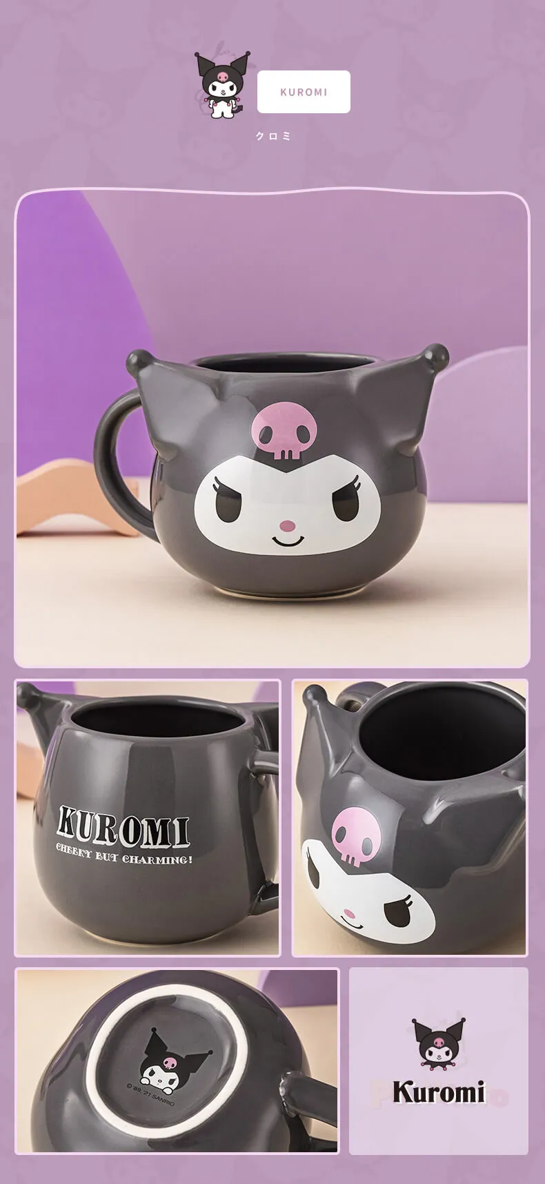 Sanrio Character Face Die-cut Ceramic Mugs