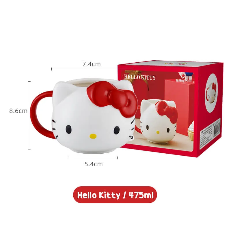 Sanrio Character Face Die-cut Ceramic Mugs