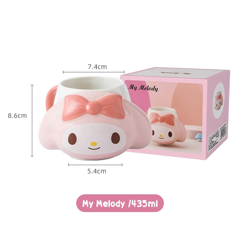 Sanrio Character Face Die-cut Ceramic Mugs