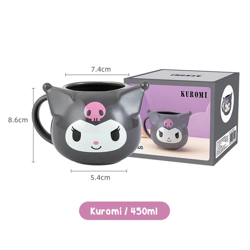 Sanrio Character Face Die-cut Ceramic Mugs