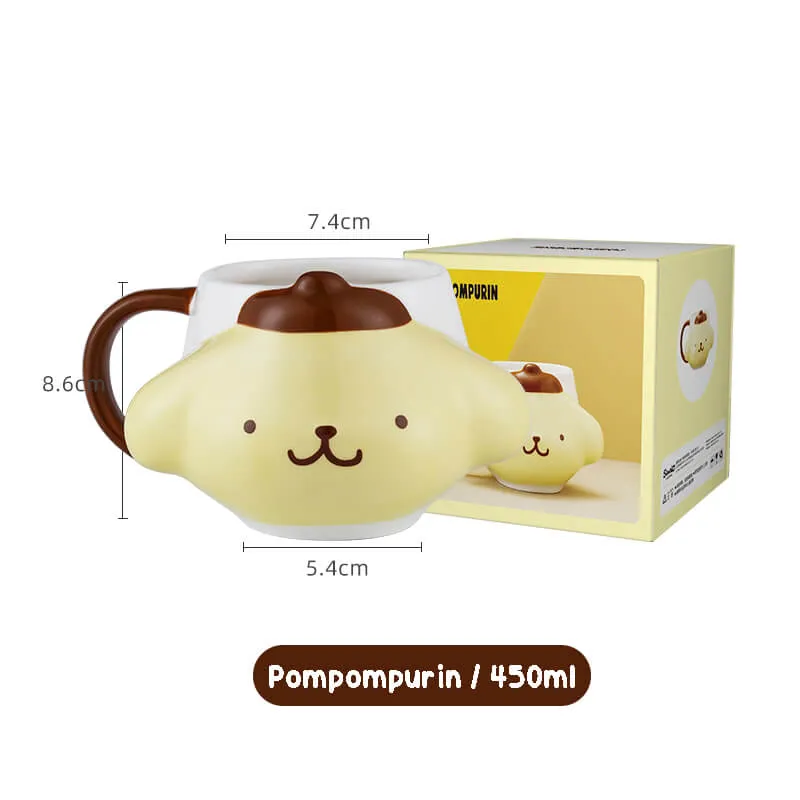 Sanrio Character Face Die-cut Ceramic Mugs