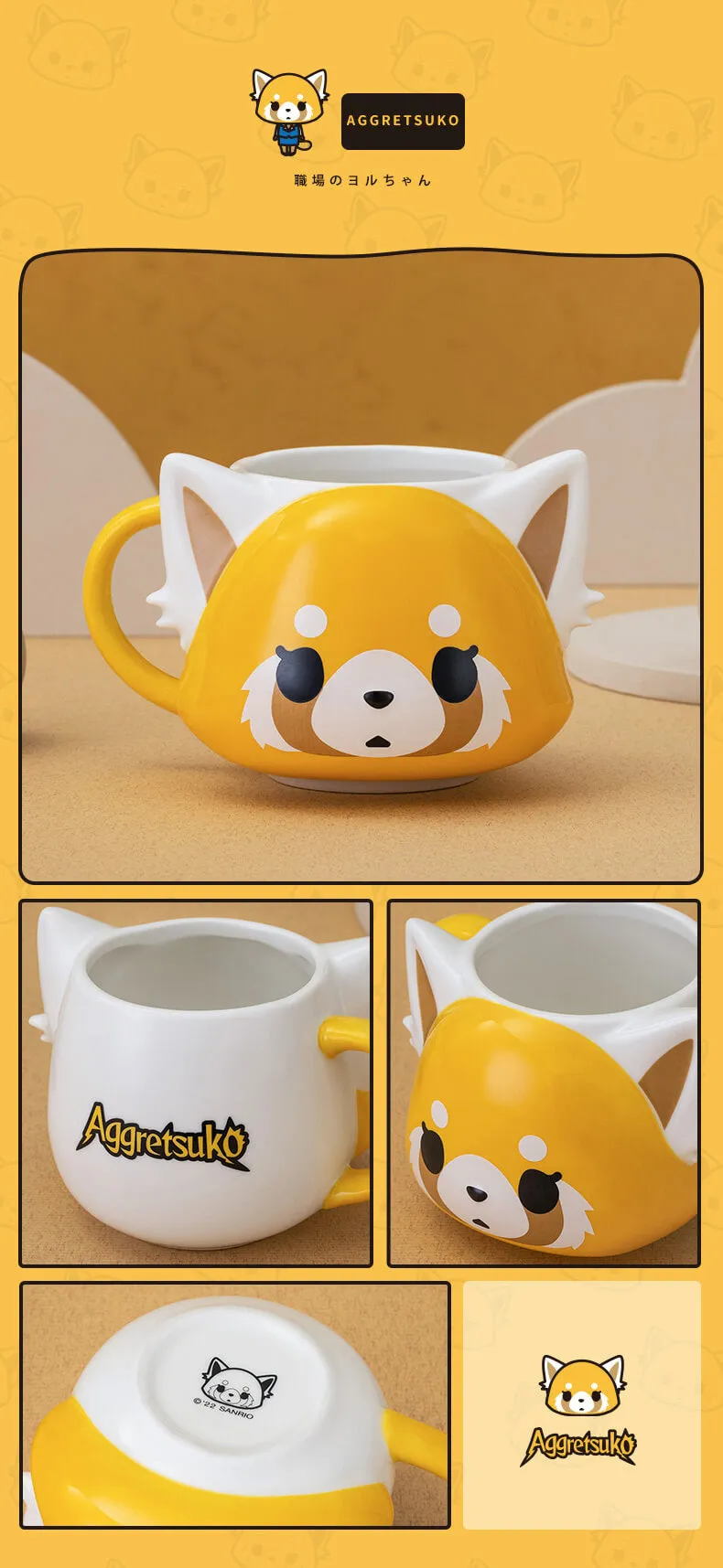 Sanrio Character Face Die-cut Ceramic Mugs