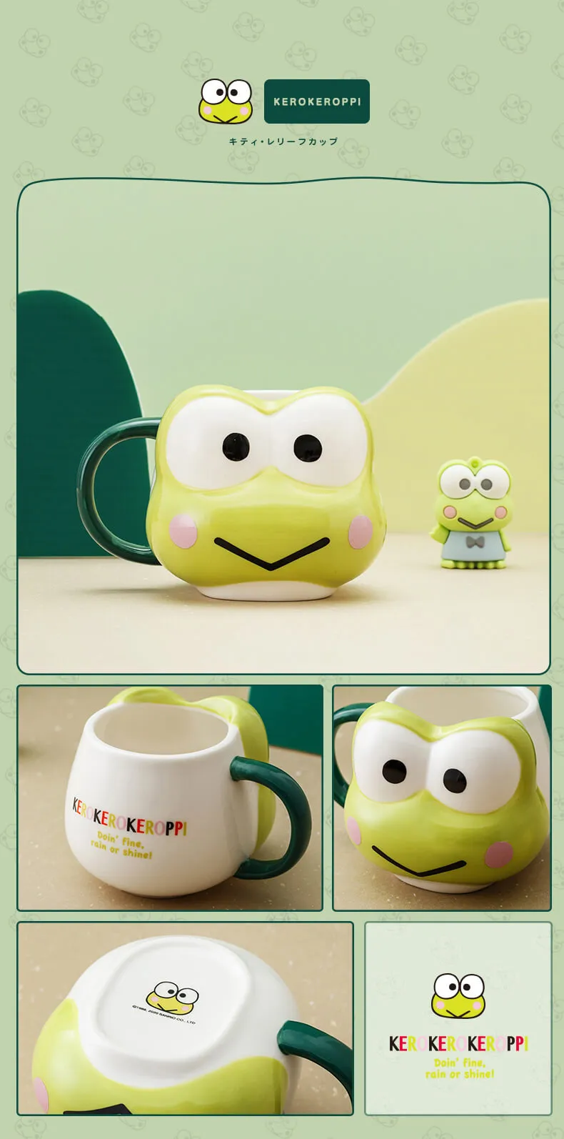 Sanrio Character Face Die-cut Ceramic Mugs