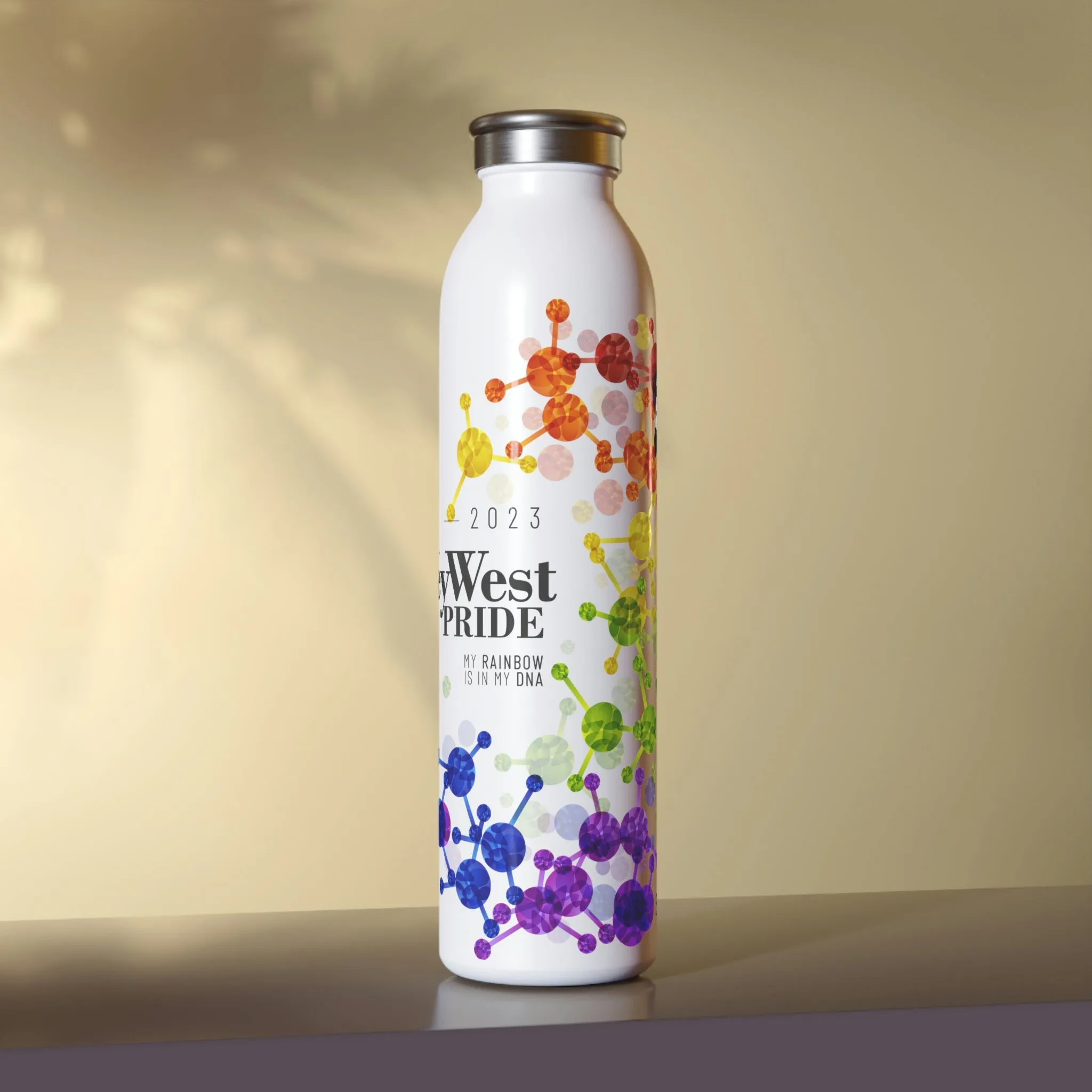 Two Spirit Flag 2023 Pride, Slim Water Bottle Key West Pride - My Rainbow is In My DNA