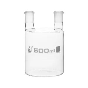Woulff Gas Wash Bottle, 500ml Capacity, Two Necks with 19/26 Sockets, Borosilicate Glass - Eisco Labs