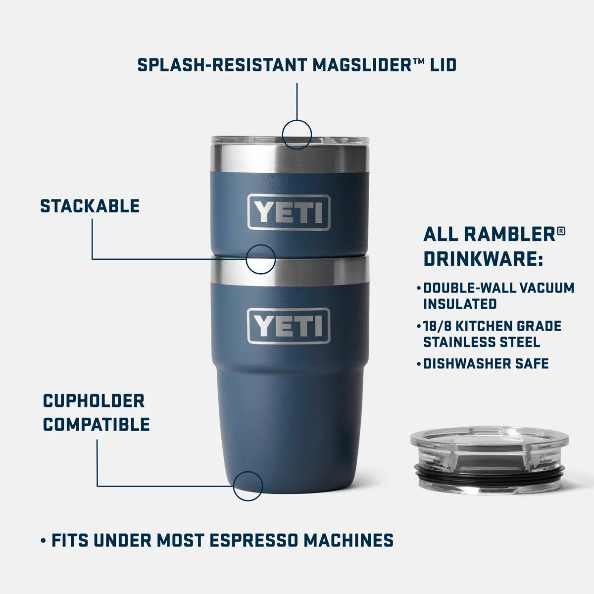 YETI Rambler 8 oz. Stackable Cup, White